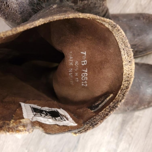 FRYE brown leather Distressed Veronica Slouch Boot - Picture 2 of 6